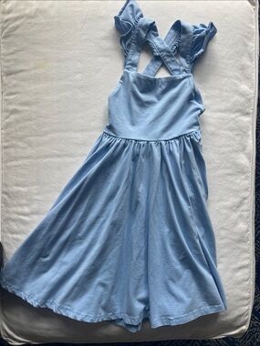 NWOT OLLIE JAY Size 6 Light Blue Girls' Ruffle Strap Dress